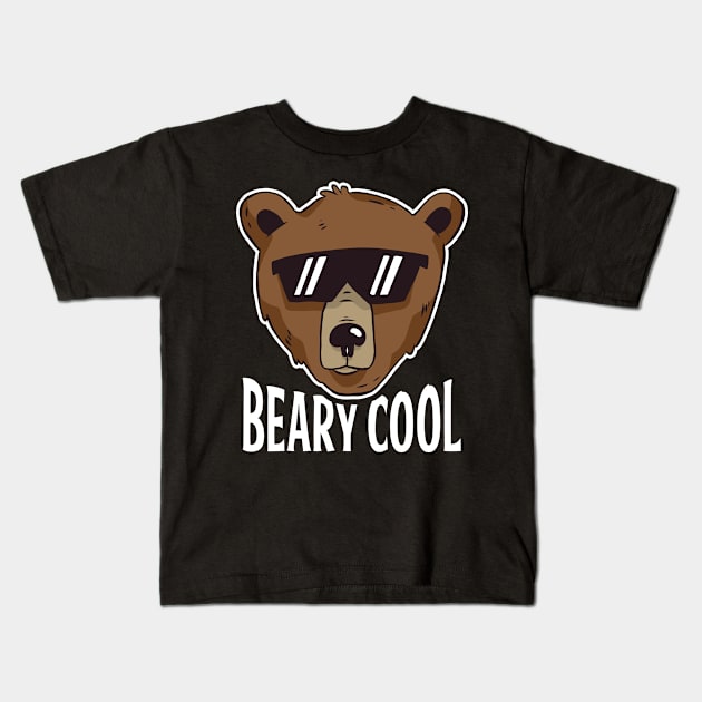 Beary Cool Brown Bear Kids T-Shirt by Tobias Store